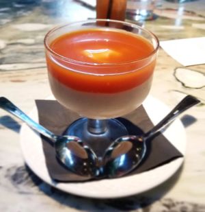 Vegan Caramel Banana Panna Cotta at Public House in Ferndale