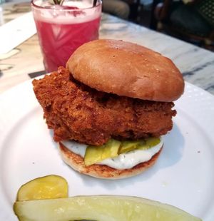 Vegan spicy chicken sandwich  at Public House in Ferndale