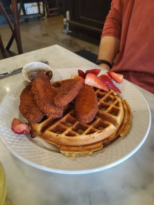 Vegan Chicken & Waffle at Public House in Ferndale