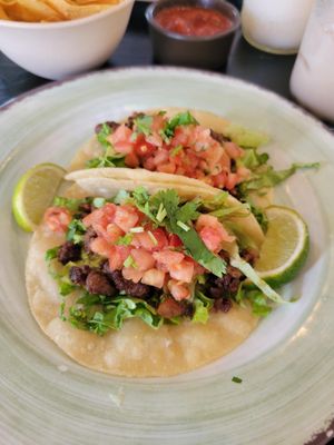 Vegan crumble tacos at Verde Restaurant in Lihue