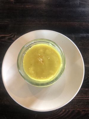 Coconut/mango flan  at Verde Restaurant in Lihue