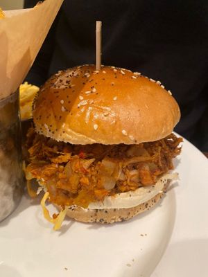 Pulled Mooshies burger #Veganuary at Hard Rock Cafe in West London