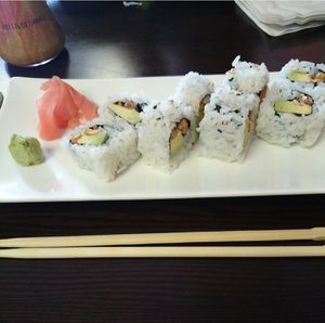 Peanut avocado sushi at Hibachi Express in Torrington