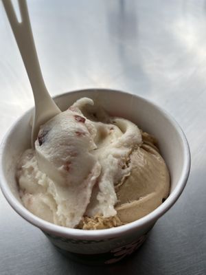 Cherry lime (5/5) & coffee chip (3/5)  at Sweet Action Ice Cream in Denver