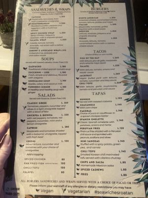 Menu 9/10/2022  at Seawiches Lounge Bar in Roatan