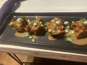 Yucca pakora tapas  at Seawiches Lounge Bar in Roatan