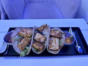 Get the tofu tacos!!  at Seawiches Lounge Bar in Roatan