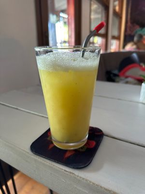 Fresh pineapple juice   at Seawiches Lounge Bar in Roatan