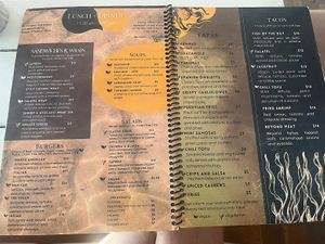 Vegan options clearly marked  at Seawiches Lounge Bar in Roatan