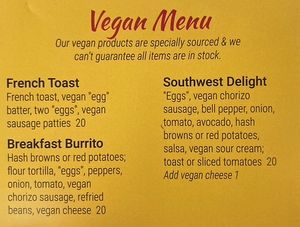 Updated menu, March of 2023    at Biscuits Cafe in Canby