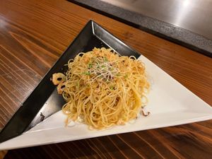 Vegan "Peperoncino" Pasta at TEPPANYAKI RAI in Ninohe