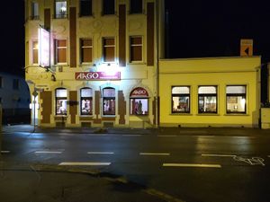 Das Restaurant "Aago" bei Nacht at Aago in Bonn