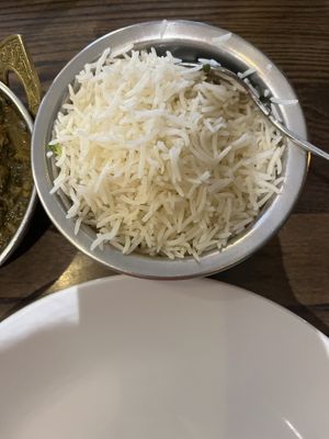 Boiled rice   at Dilli Haat in Bournemouth
