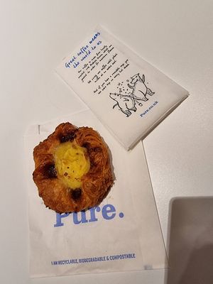 Vegan vanilla Danish pastry at LGW - Pure - Gatwick Airport - NT in Horley