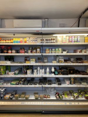 Nice selection of Booja Booja and Violife at Greenlands Health Foods in South East London