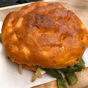 Panino con porri ravanelli mayo alla circuma  at Rosebymary in Milan