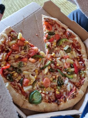 Plant Supreme Pizza at Domino's Pizza in Hertford