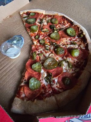 American Hot Vegan Pizza at Domino's Pizza in Hertford