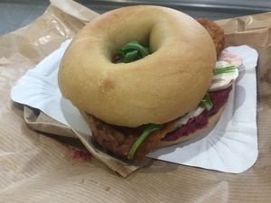 Tempeh bagel  at Goodies Berlin - Schivelbeiner Strasse 34 in Berlin