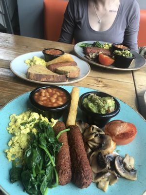 Vegan breakfast  at Anji's Coffee and Kitchen in Liverpool