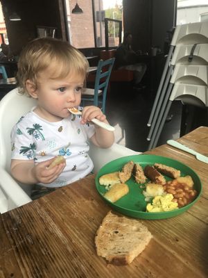 Vegan breakfast for kids   at Anji's Coffee and Kitchen in Liverpool
