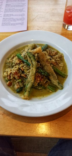 Asparagus Risotto at River Green Restaurant in Norwich