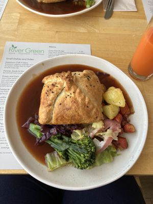 Mushroom and chestnut wellington   at River Green Restaurant in Norwich