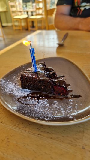 Free bday brownie at River Green Restaurant in Norwich