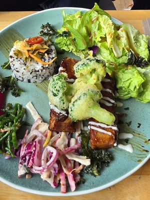 Glazed okonomiyaki at River Green Restaurant in Norwich