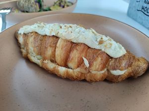 Almond cream croissant 😋 🥐 at Salt kafe in Antalya