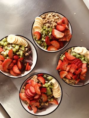 Acai bowls  at Woody's Pretty Healthy Kitchen in Javea