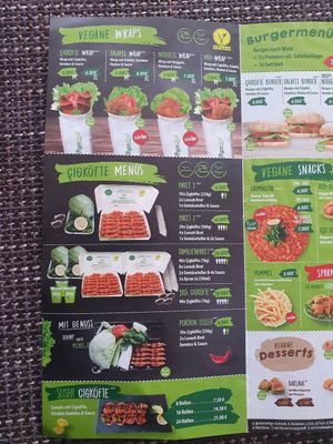 Speisekarte 1 at Veganland in Senden