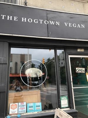 Outside at The Hogtown Vegan in Toronto
