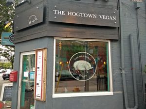 view from the street at The Hogtown Vegan in Toronto