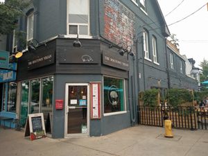 view from the street at The Hogtown Vegan in Toronto