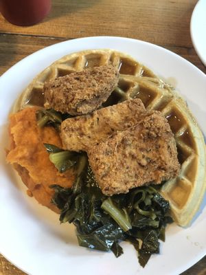 Unchiken Waffles at The Hogtown Vegan in Toronto