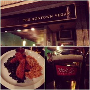 Delicious comfort food, and organic beer at the Hogtown Vegan! at The Hogtown Vegan in Toronto