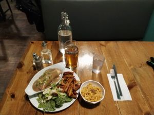 The unchicken pot pie (extra side of mac n cheeze if course)! Great dinner! Some of the best consistently amazing comfort food in the city. at The Hogtown Vegan in Toronto