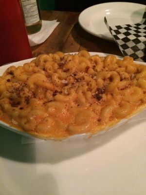 Mac N' Cheese (VERY cheesy...) at The Hogtown Vegan in Toronto