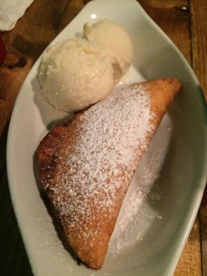 Deep Fried Apple Pie with Soy Ice Cream (a little sinful, no?) at The Hogtown Vegan in Toronto