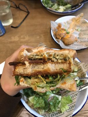 vegan buffalo chicken  at Honest Burgers - Leicester Square in London