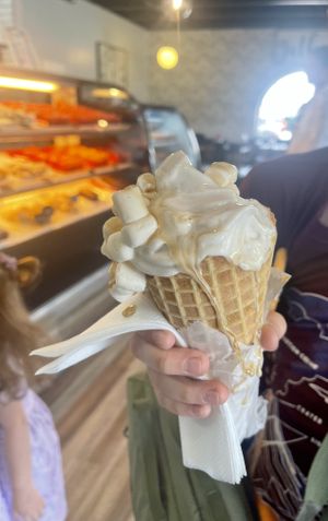 Vanilla with marshmallow and caramel drizzle - marshmallow are inside the cone as well!  at Beg Bakery in Scottsdale