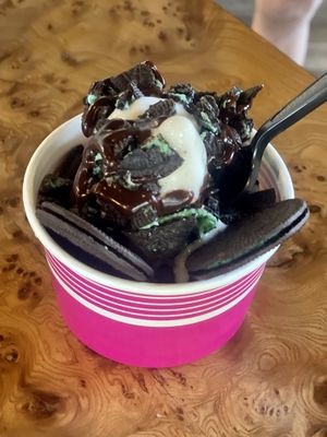 Small Mint Oreo sundae   at Beg Bakery in Scottsdale