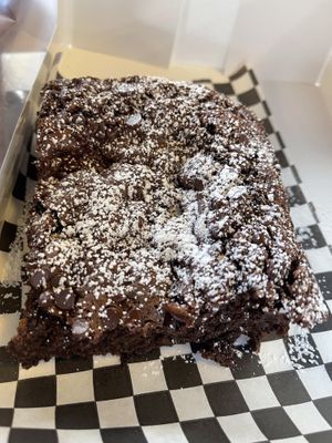 Brownie with choice of topping: powdered sugar, chocolate, strawberries or caramel   at Beg Bakery in Scottsdale