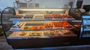 Case of desserts at Beg Bakery in Scottsdale