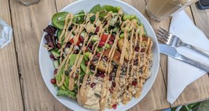 Buddha bowl with satay sauce at Vemillion in Basingstoke