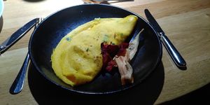 Omlette at Mohren Bio Hotel in Deggenhausertal