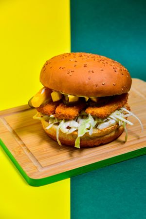 Crispy Burger at Future Diner in Yerevan