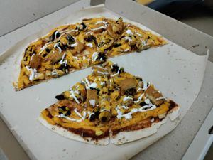 Crispy pizza at Future Diner in Yerevan