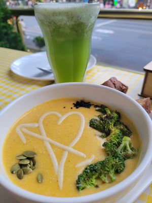 Pumpkin soup at Future Diner in Yerevan